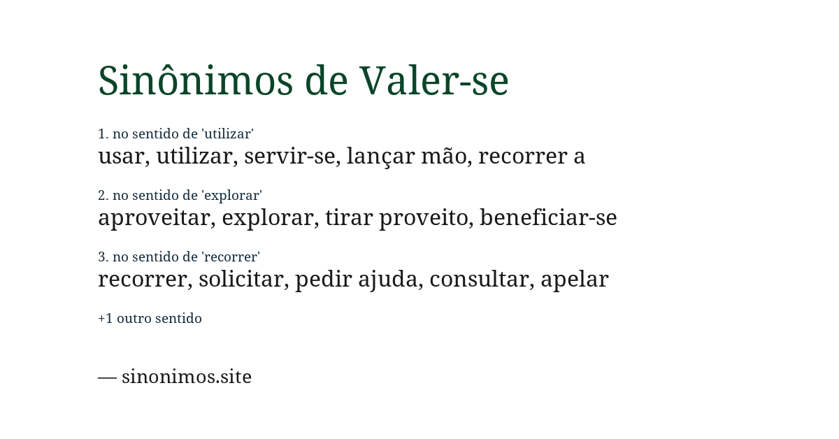 Sinônimo de valer-se