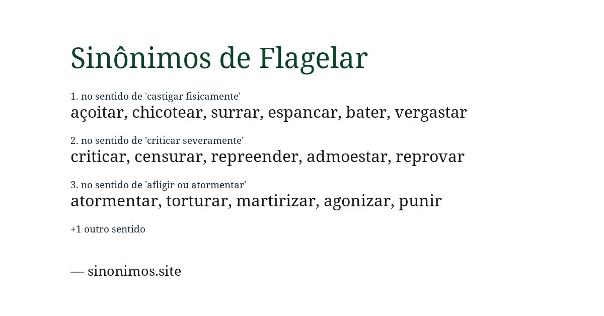 Sinônimo de flagelar