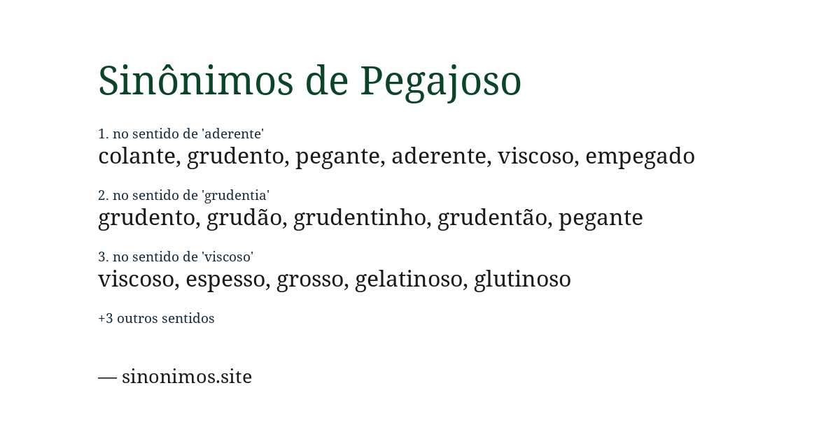 Sinônimo de pegajoso