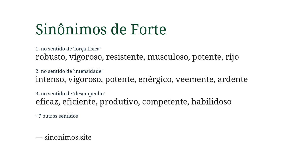 Sinônimo de forte