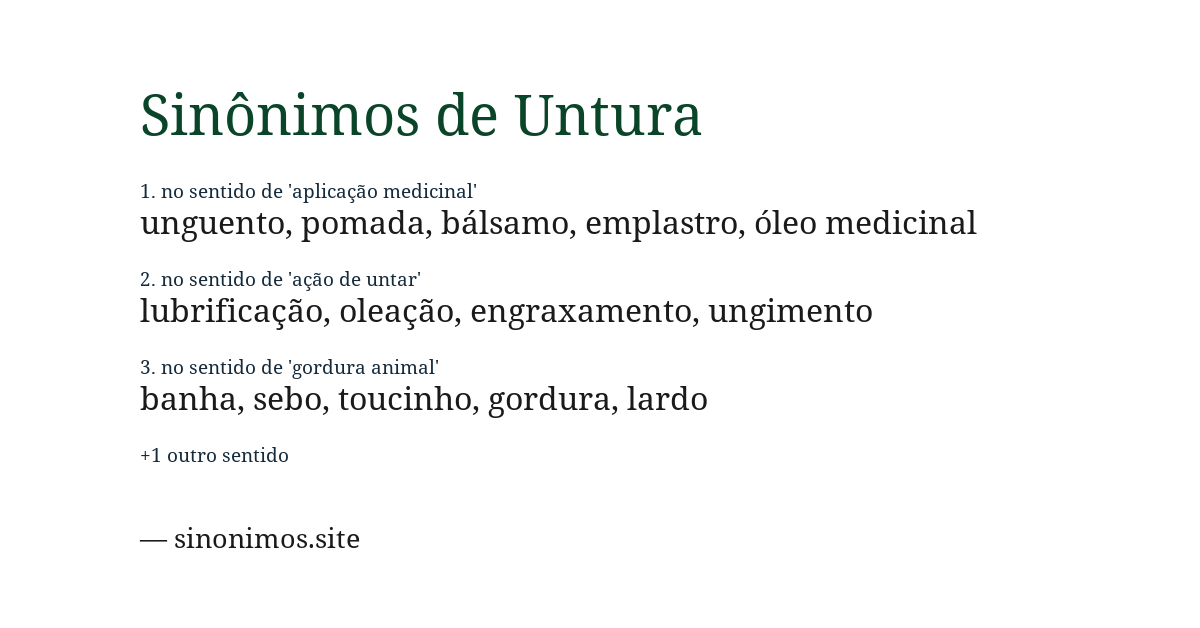 Sinônimo de untura