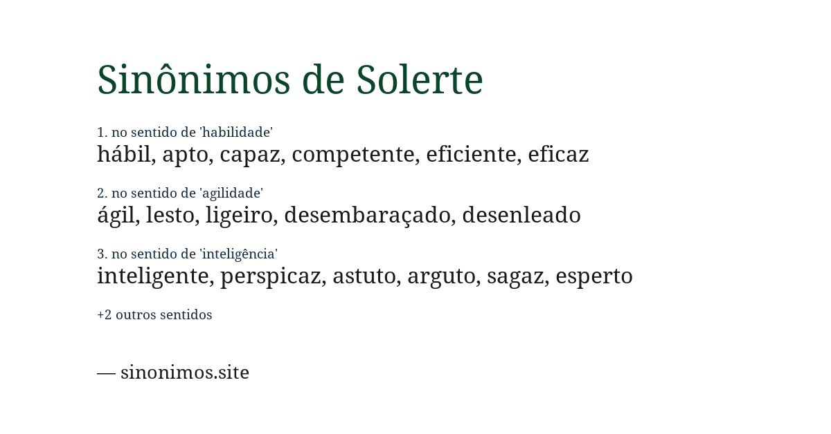 Sinônimo de solerte