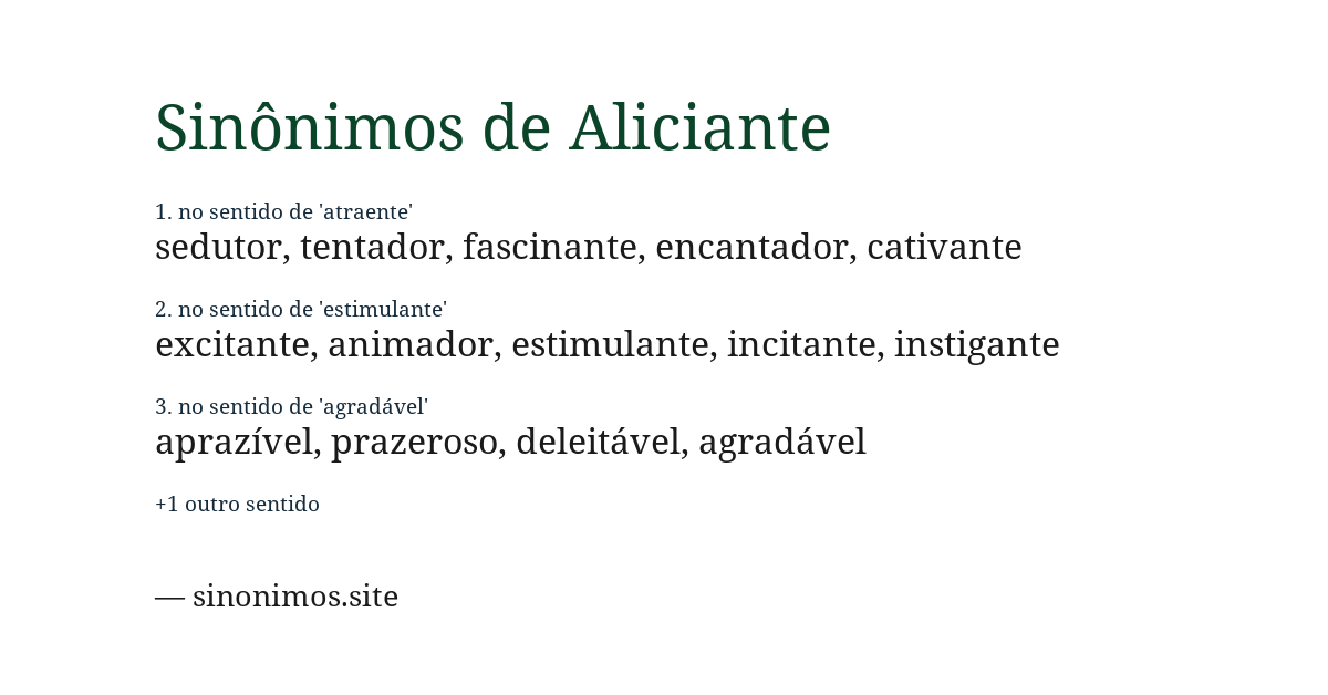 Sinônimo de aliciante