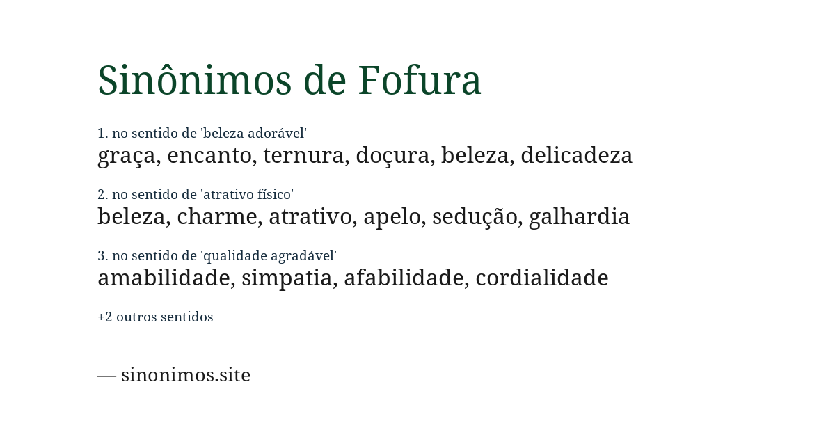 Sinônimo de fofura