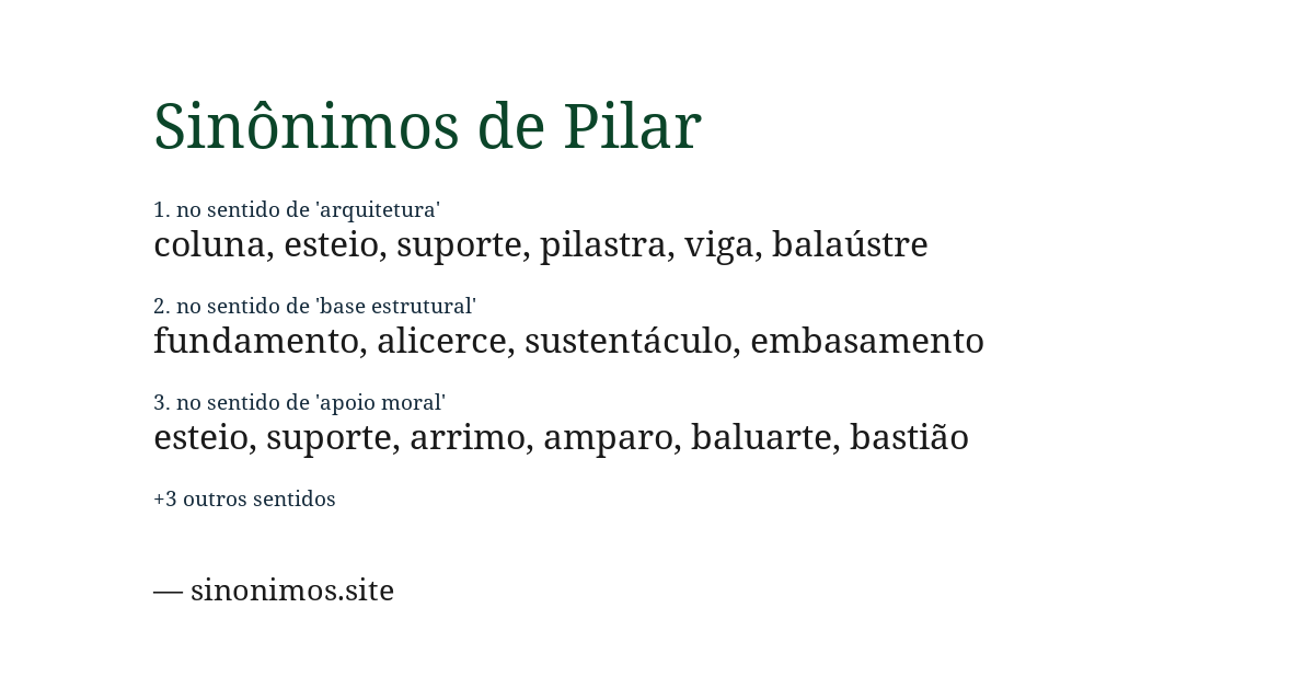 Sinônimo de pilar