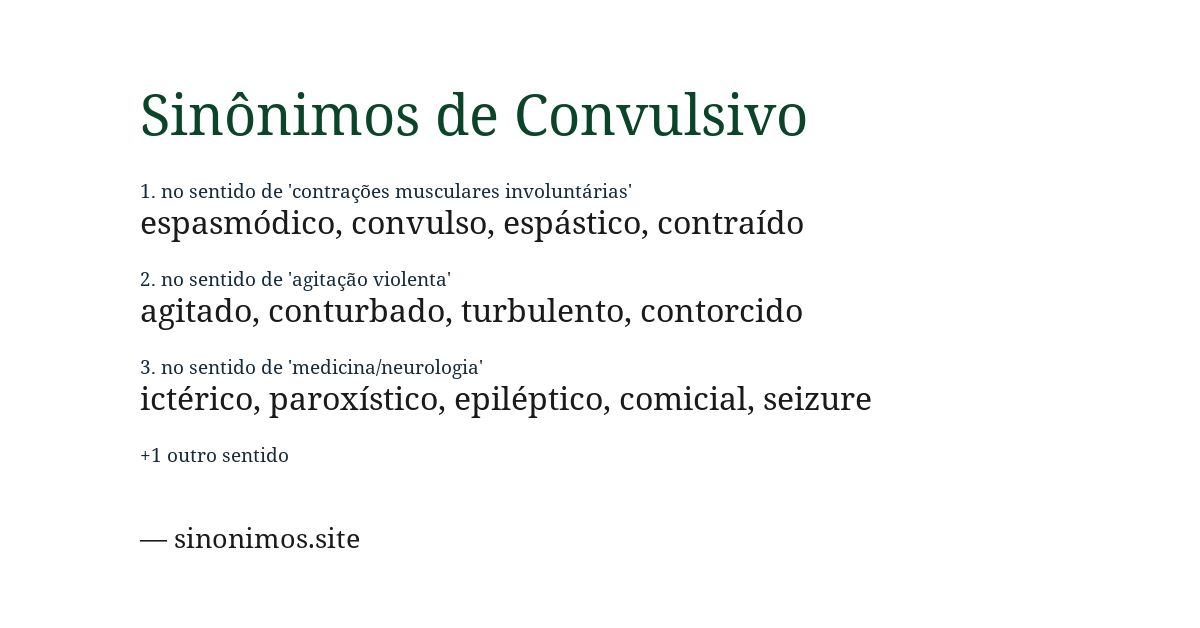 Sinônimo de convulsivo