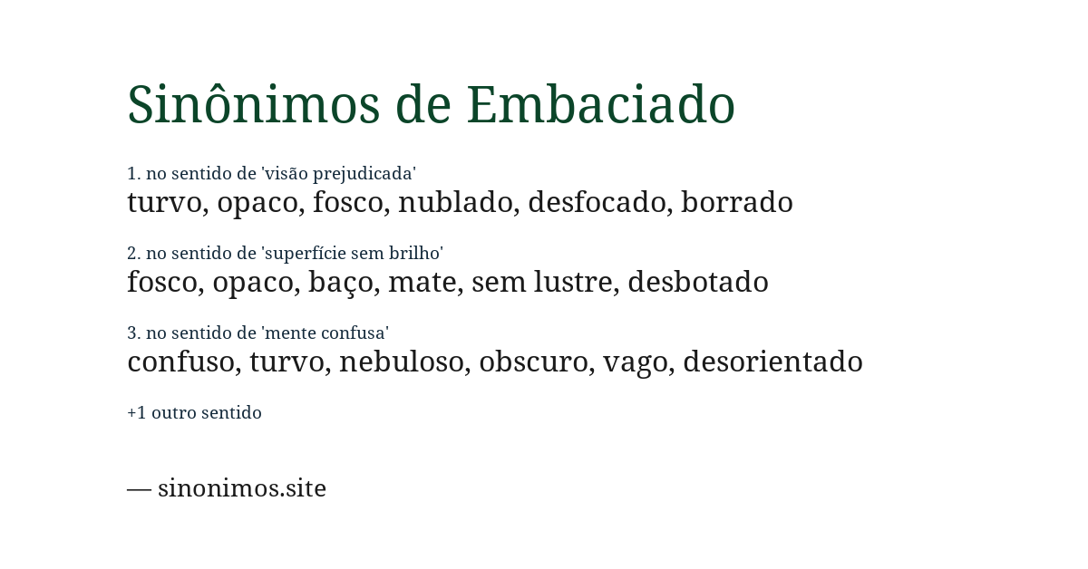 Sinônimo de embaciado