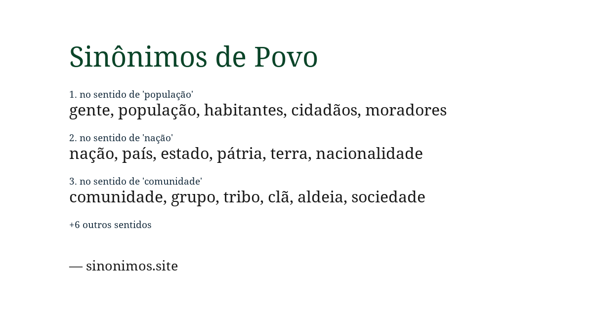 Sinônimo de povo