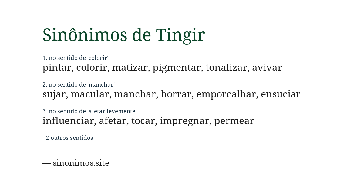 Sinônimo de tingir