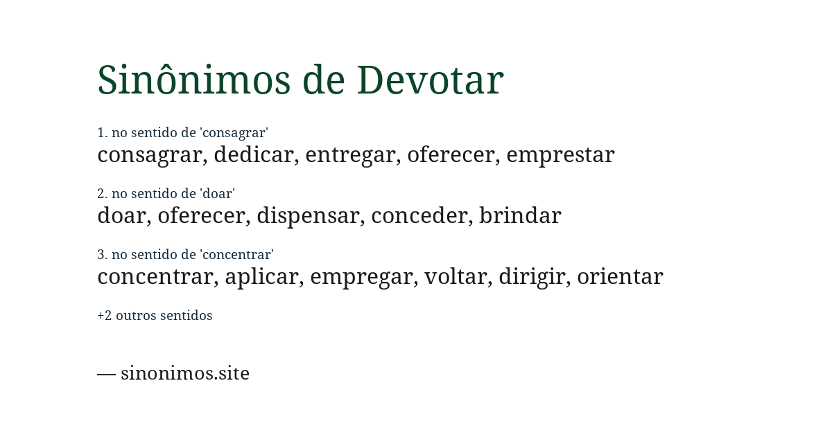Sinônimo de devotar
